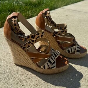 Animal Print Wedges